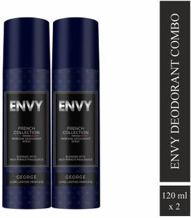 Envy George Set of 2 Long Lasting Perfume Body Spray  -  For Men