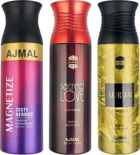 Ajmal Magnetize , Sacred Love & Aurum Each 200ML Deodorant Spray  -  For Men & Women