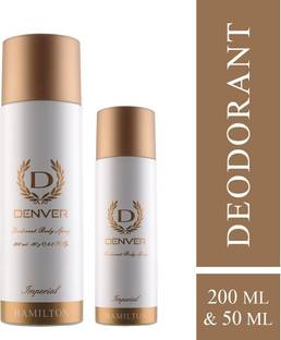 DENVER Imperial Deo 200 Ml & Imperial Nano 50 ml Deodorant Spray  -  For Men