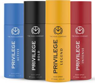 THE MAN COMPANY Privilege Intense , Legend, Bold & Active Deodorant Spray  -  For Men
