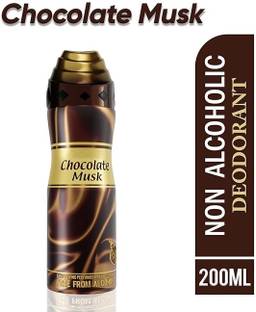 valenzers Al Naim CHOCOLATE MUSK LONGLASTING PERFUME SPRAY ALCOHOL FREE Deodorant Spray  -  For Men & Women