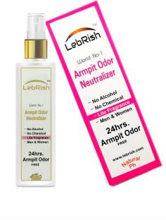 LebRish Armpit Odor Neutralizer|Say Goodbye to Smelly Underarms|Odorless|Lite Fragrance Deodorant Spray  -  For Men & Women