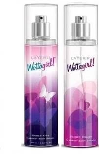LAYER'R Wottagirl Amber kiss & Secret Crush Perfume Body Spray  -  For Men & Women