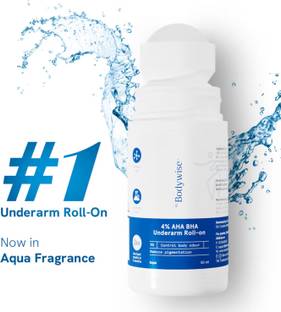 Be Bodywise 4% AHA BHA Underarm Roll On | Reduces Pigmentation & Odour | Aqua Fragrance Deodorant Roll-on  -  For Women