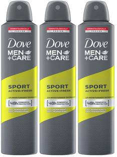 DOVE Men+Care Sport Active + Fresh Dry Spray Antiperspirant Deodorant (Pack of 3) Deodorant Spray  -  For Men