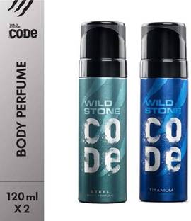 Wild Stone Code - Steel and Titanium Body Spray  -  For Men