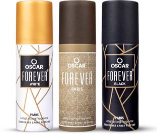 OSCAR Forever Paris+ Forever White + Forever Black Body Deodorant Spray 40ml Each Deodorant Spray  -  For Men & Women
