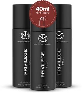 THE MAN COMPANY Privilege Bold Premium Long-Lasting Fragrance Travel Pack Deodorant Spray  -  For Men & Women