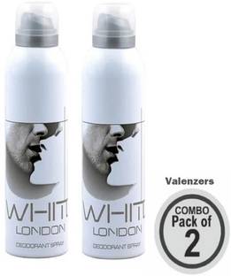 valenzers White London Deodorant Spray  -  For Men & Women