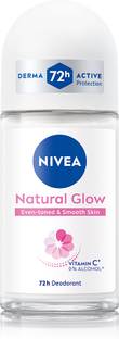NIVEA Natural Glow, Even Tone & Smooth Skin, with Vitamin C & 0% Alcohol - For Women Deodorant Roll-on  -  For Women