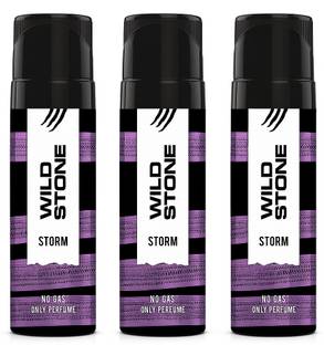 Wild Stone Intense Storm Long Lasting No Gas Body Perfume for Men 120 ML each| Perfume Body Spray  -  For Men