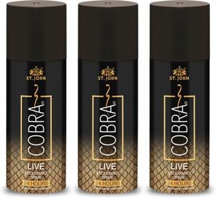 ST.JOHN Cobra Deo Live Deodorant Body Spray - For Men & Women Perfume Body Spray  -  For Men
