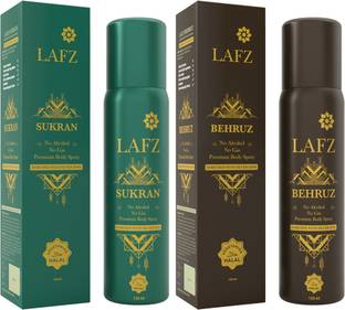 LAFZ Sukran & Behruz, No Alcohol No Gas, Premium Body Spray - For Men