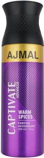 Ajmal Captivate Advanced |Aromatic Woody Long Lasting Body Perfume Deodorant Spray Deodorant Spray  -  For Men & Women