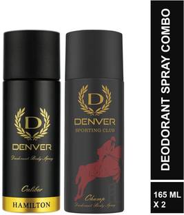 DENVER Hamilton Caliber 165 ml & Champ 165 ml Combo Deodorant Spray  -  For Men
