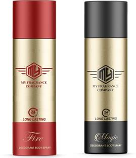My Fragrance Deodorant Original Fire Or Magic Set For Men & Women 165ml Each (Combo Of 2) Deodorant Spray  -  For Men & Women