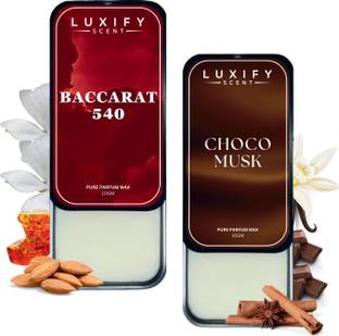 Luxify Scent Baccarat 540 & Choco Musk Solid Perfume | Non-Greasy | Easy to use | Deodorant Cream  -  For Men & Women