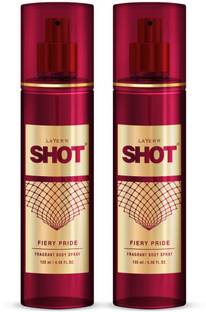 LAYER'R Shot Fiery Pride Long Lasting Fragrance Body Spray (135 ml each) Body Spray  -  For Men