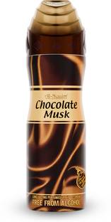 Al Nuaim CHOCOLATE MUSK PERFUME SPRAY ALCOHOL FREE Deodorant Spray - (200 ml) Body Spray  -  For Men & Women