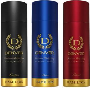 DENVER Caliber, Pride & Honour Combo Deodorant Spray  -  For Men