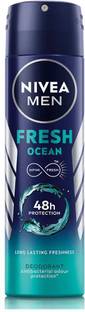 Nivea Men Fresh Ocean, Antibacterial 48h Protection, Long Lasting, Fresh Ocean Extracts Deodorant Spray  -  For Men
