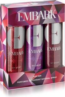 EMBARK 3 Deo Pack - For Women Perfume Body Spray Perfume Body Spray  -  For Women