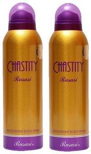 RASASI Chastity Deodorant pack of 2 Body Spray  -  For Men & Women