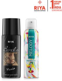 RIYA Bindas And Melody Body Spray Deodorant For Unisex Pack Of 2 150 Ml Each Deodorant Spray  -  For Men & Women
