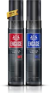 Engage M1 & M2 Mega Pack Perfume Spray Combo 160ml x2,Long Lasting Fragrance Deodorant Spray  -  For Men