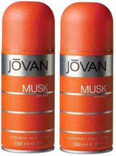 Jovan Musk For Men Deodorant Spray Pack of 2 Deodorant Spray  -  For Men