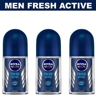 Nivea Fresh Active roll on deo for men (25ml x 3) Deodorant Roll-on  -  For Men