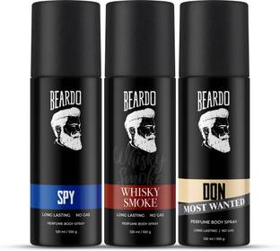 BEARDO Long Lasting Deo Sprays Combo for Men | Spy, Whiskey Smoke & Don Most Wanted Deodorant Spray  -  For Men
