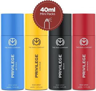 THE MAN COMPANY Privilege Combo Travel Pack | Premium Long Lasting Fragrance Deodorant Spray  -  For Men & Women