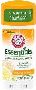 ARM & HAMMER Essential Orange Citrus Deodorant 2.5oz Deodorant Stick  -  For Men & Women