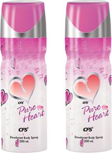 CFS Pure Heart Pink Deodorant Body Spray Long lasting Freshness Combo Body Spray  -  For Men & Women