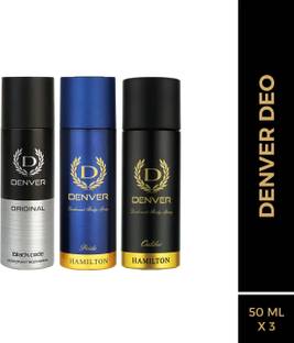 DENVER Pride, Black.code Original & Caliber Nano Deodorant Spray  -  For Men