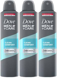 DOVE Men+Care Clean Comfort Dry Spray Antiperspirant Deodorant (Pack of 3) Deodorant Spray  -  For Men