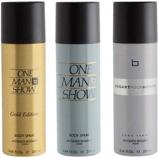 Paris Corner One Man Show Gold Edition & One Man Show & Pour Homme Deo Body Spray  -  For Men