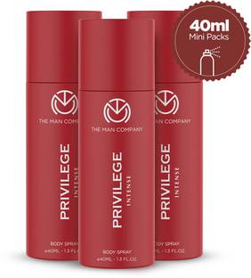 THE MAN COMPANY Privilege Intense Premium Long-Lasting Fragrance Travel Pack Deodorant Spray  -  For Men & Women