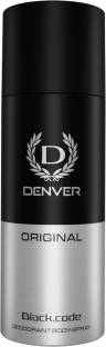 DENVER Original Black.code Deodorant Body Spray  -  For Men