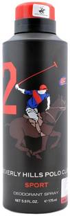 beverly hills Polo Club Sport No 2 Deodorant for Men Deodorant Spray  -  For Men