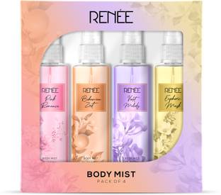 Renee Body Mist Pack of 4, Long Lasting Premium Fragrance for Women, Travel-Friendly Body Mist  -  For Women