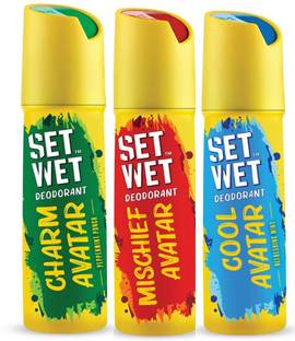 SET WET Cool, Charm, Mischief Avatar Deodorant & Body Spray Perfume For Men Deodorant Spray  -  For Men