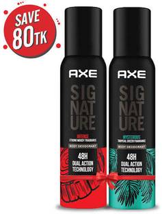 AXE Signature Intense + Mysterious Body Deodorant 2 x 122ml Body Spray  -  For Men