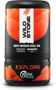 Wild Stone Explore Anti-Odour Roll On | Up to 72-Hour Odour Control |Long-Lasting Freshness Deodorant Roll-on  -  For Men