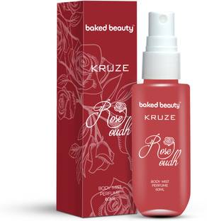 BAKED BEAUTY Kruze Rose Oudh Body Mist Refreshing Long Lasting Floral Woody Fragrance Body Mist  -  For Women