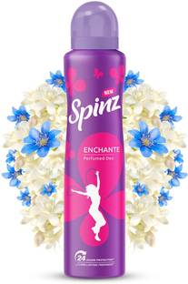 Spinz Enchante Perfumed Deo, 24 Hours Long Lasting Freshness Deodorant Spray  -  For Women