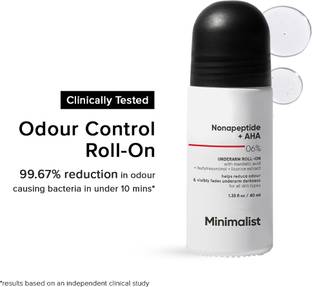 मिनिमलिस्ट 6% Nonapeptide+ AHA BHA Underarm Roll-On Controls Odour & Fades Darkness  -  पुरुषों और महिलाओं के लिए
