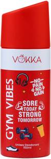 VOKKA Gym Vibes Deodorant Body Spray | Long Lasting, Strong & Fresh Fragrance Deodorant Spray  -  For Men & Women