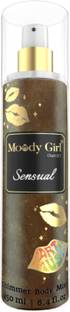 Moody Girl Sensual Shimmer Body Mist for Women 250ml Aromatic Rum, Tonka Beans & Fragrance Body Mist  -  For Women